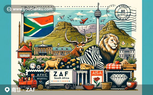 南非自然與文化融合，描繪桌山、野生動物和傳統(tǒng)食品，展現(xiàn)豐富生物多樣性