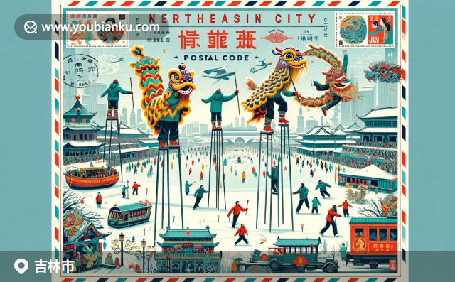 吉林市獨特文化與郵政元素融合，展現(xiàn)東北秧歌節(jié)日氛圍和冬季風光