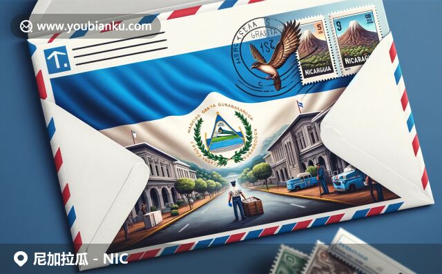 尼加拉瓜郵政特色設(shè)計(jì)，展現(xiàn)國旗、國鳥和火山，傳遞郵政文化與地域特色