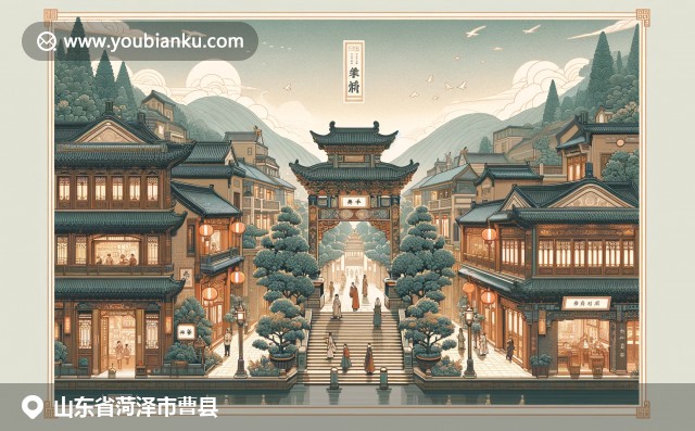 山東曹縣文化與郵政元素的融合，展現(xiàn)地域特色美食、明信片和郵筒