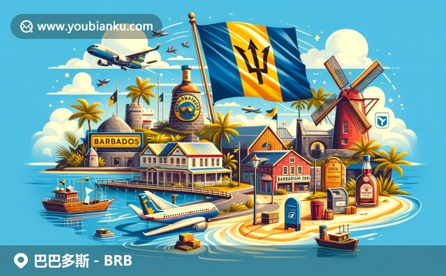 巴巴多斯魅力：國旗、糖廠、海灘、黑貝爾朗姆酒與郵政元素的完美融合