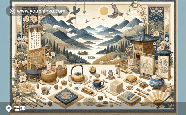 云南普洱茶與景邁山風(fēng)光相融，航空郵件信封展現(xiàn)民族文化特色