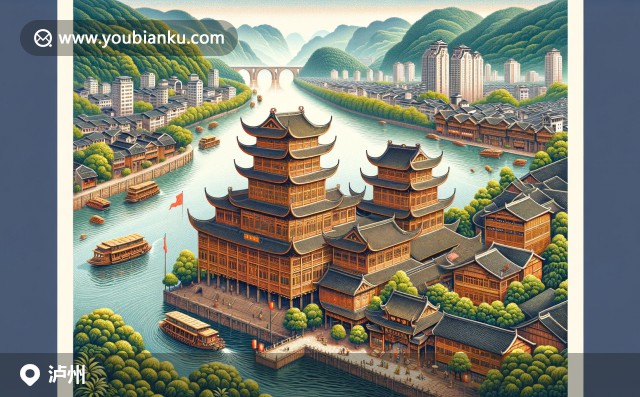 瀘州老窖、長江美景和古藺麻辣雞的絕妙結(jié)合，展現(xiàn)瀘州豐富的飲食和酒文化，及城市自然和歷史特色