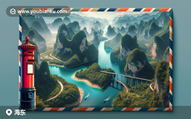 海東地區(qū)自然與文化之美，展示天池、古塔寺、土族安召舞和撒拉族婚禮，融入飛機(jī)信封、中國(guó)風(fēng)郵票