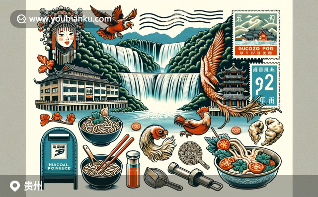 貴州自然風(fēng)光與民族文化特色的完美融合，展示黃果樹瀑布、西江千戶苗寨和貴陽(yáng)美食絲娃娃